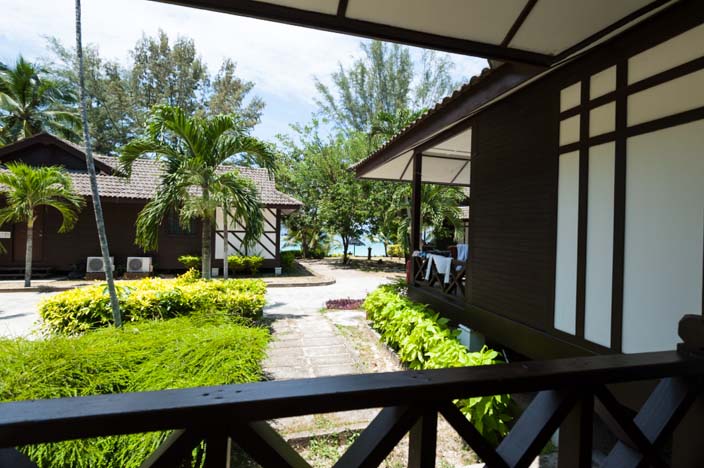 Perhentian Island Resort Zimmer - unsere Terrasse