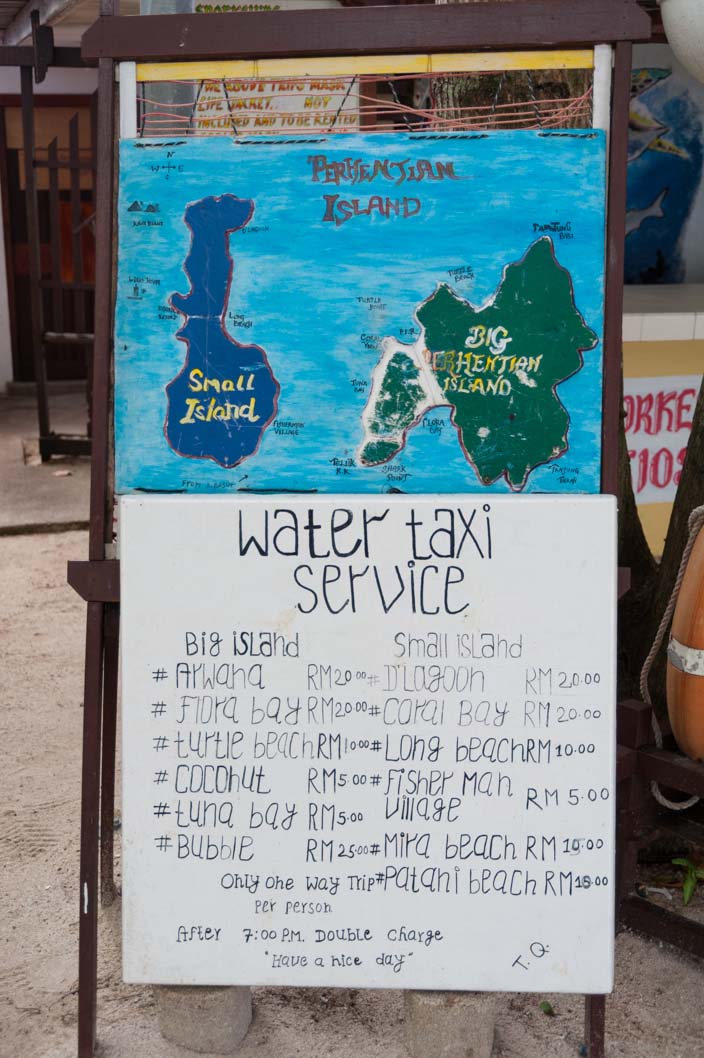 Perhentian Islands Wassertaxi Preise