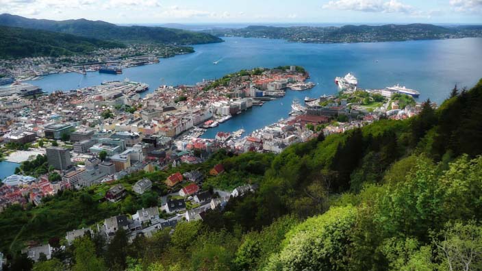 Wohin verreisen im Juni - Norwegen, Bergen - Floyen
