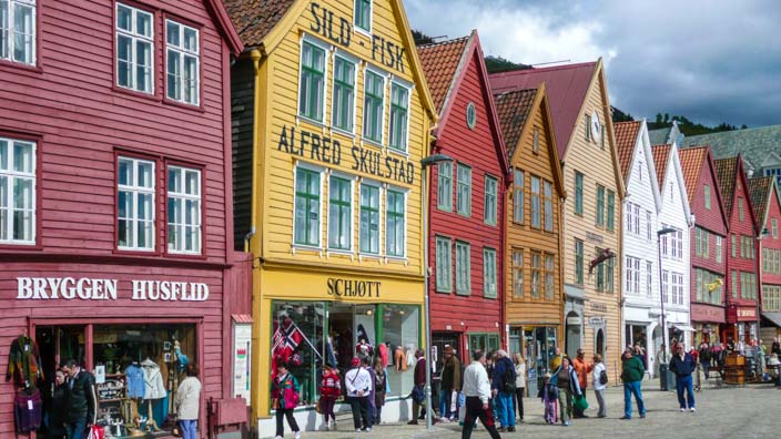 Wohin verreisen im Juni - Norwegen, Bergen - Altstadt
