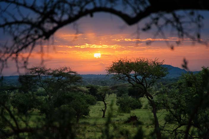 Tansania Rundreise Sonnenaufgang Ikoma Wild Camp