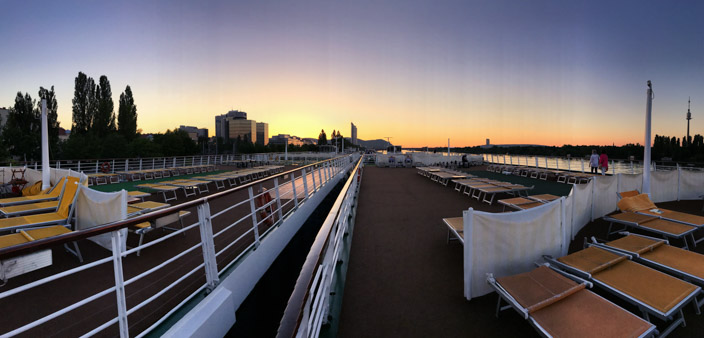 Wien Insider Tipps Sonnenuntergang auf der Donau