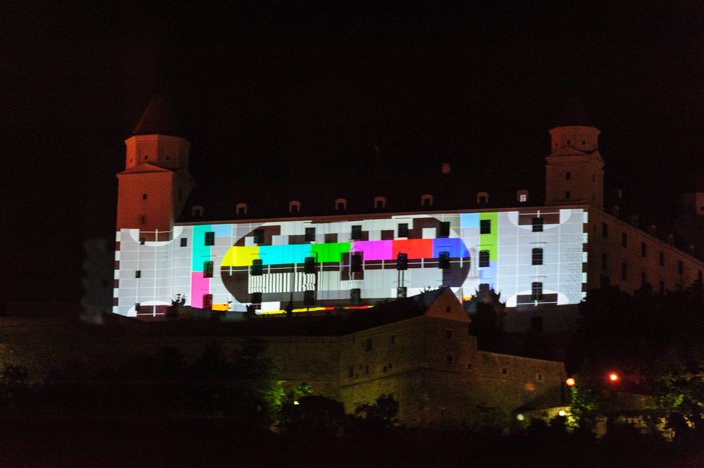 Testbild auf der Burg in Bratislava