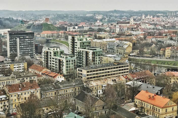 Vilnius Sehenswürdigkeiten: Aussicht auf die Stadt vom neuen Rathaus