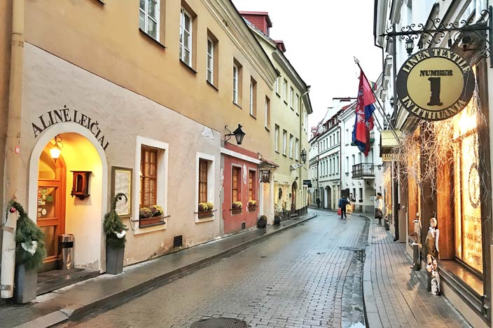 Vilnius Sehenswürdigkeiten: Gasse in Vilnius