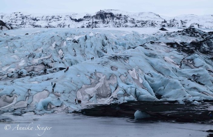 island im Winter Gletscher Myrdalsjökull
