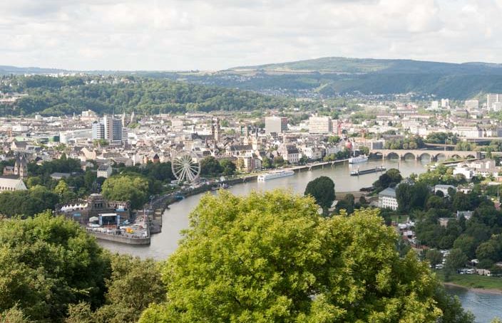 Rhein in Flammen Koblenz Aussicht von oben