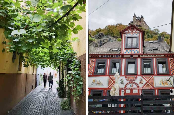 Sankt Goarshausen Fest in het centrum en half betimmerd