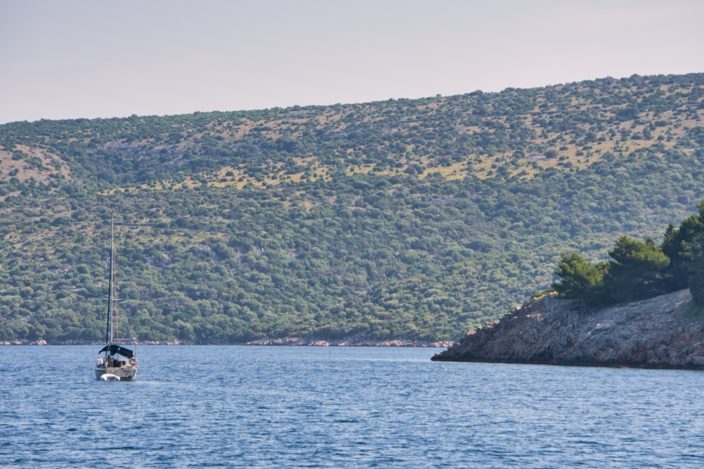 Unterwegs zu den unzähligen Inseln der Kvarner Bucht in Kroatien.