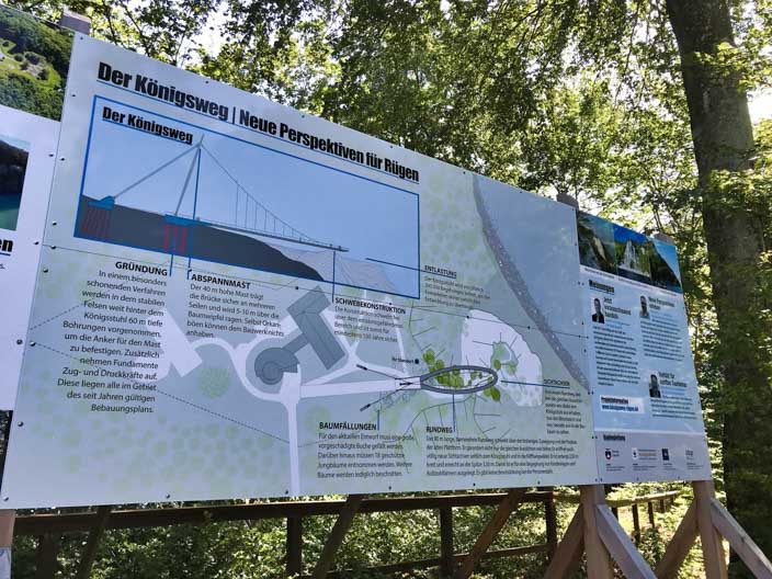 Kreidefelsen Rügen: Bauprojekt Königsweg, um den Königsstuhl zu besichtigen.