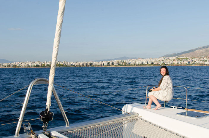 Unterwegs zurück in die Marina von Alimos